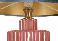 Lampada da tavolo Cosentino, 40x40 h70 cm, Rosso e Blu<Dmora Online