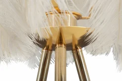 Lampada da tavolo Estofado, 40x40 h60 cm, Bianco e Oro<Dmora Flash Sale