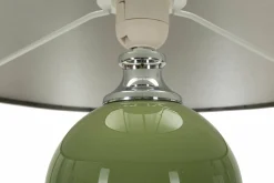 Lampada da tavolo Falletto, 38x38 h65 cm, Verde e Grigio<Dmora New