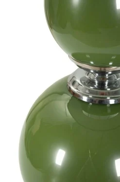 Lampada da tavolo Falletto, 38x38 h65 cm, Verde e Grigio<Dmora New