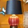 Lampada da tavolo Fibocchi, 33x33 h50 cm, Rosso e Blu<Dmora Cheap