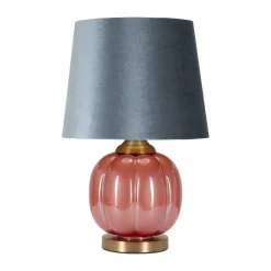 Lampada da tavolo Fibocchi, 33x33 h50 cm, Rosso e Blu<Dmora Cheap