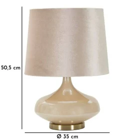 Lampada da tavolo Greci, 35x35 h51 cm,<Dmora Cheap