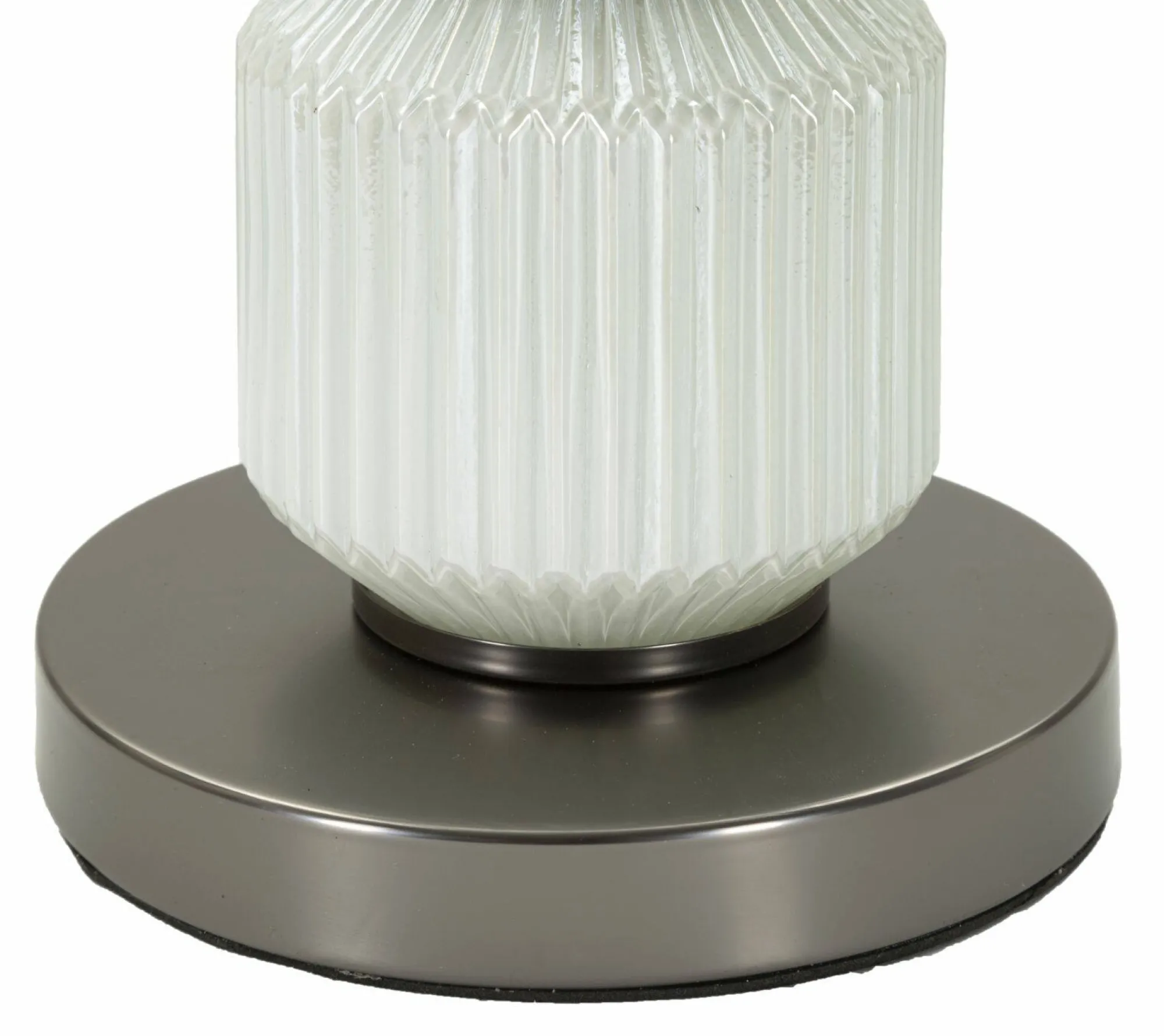 Lampada da tavolo Presolana, 33x33 h57 cm, Bianco e Grigio<Dmora Online