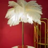 Lampada da tavolo Sinopia, Bianco e Oro, 40x40 h55 cm<Dmora Store