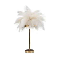 Lampada da tavolo Sinopia, Bianco e Oro, 40x40 h55 cm<Dmora Store