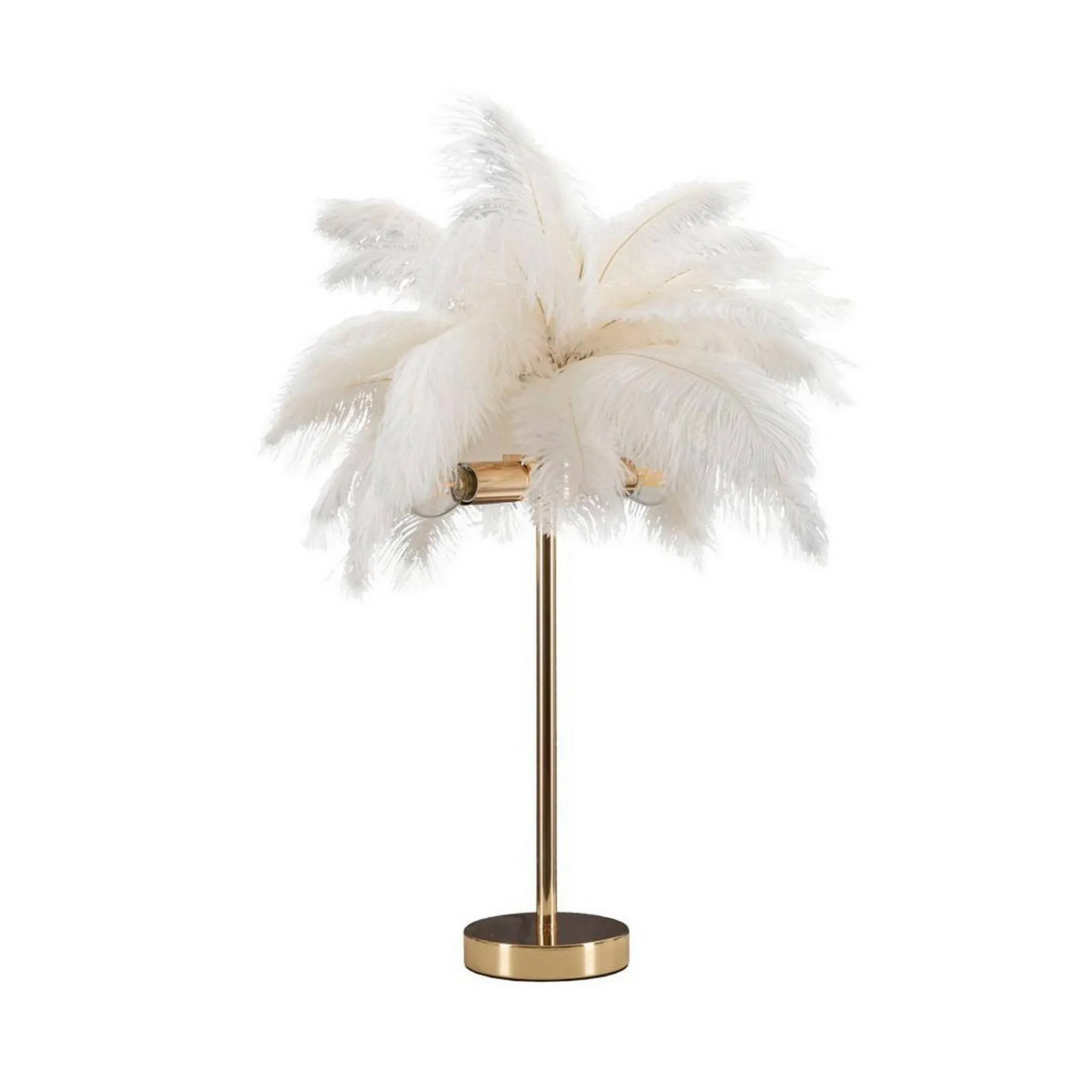 Lampada da tavolo Sinopia, Bianco e Oro, 40x40 h55 cm<Dmora Store
