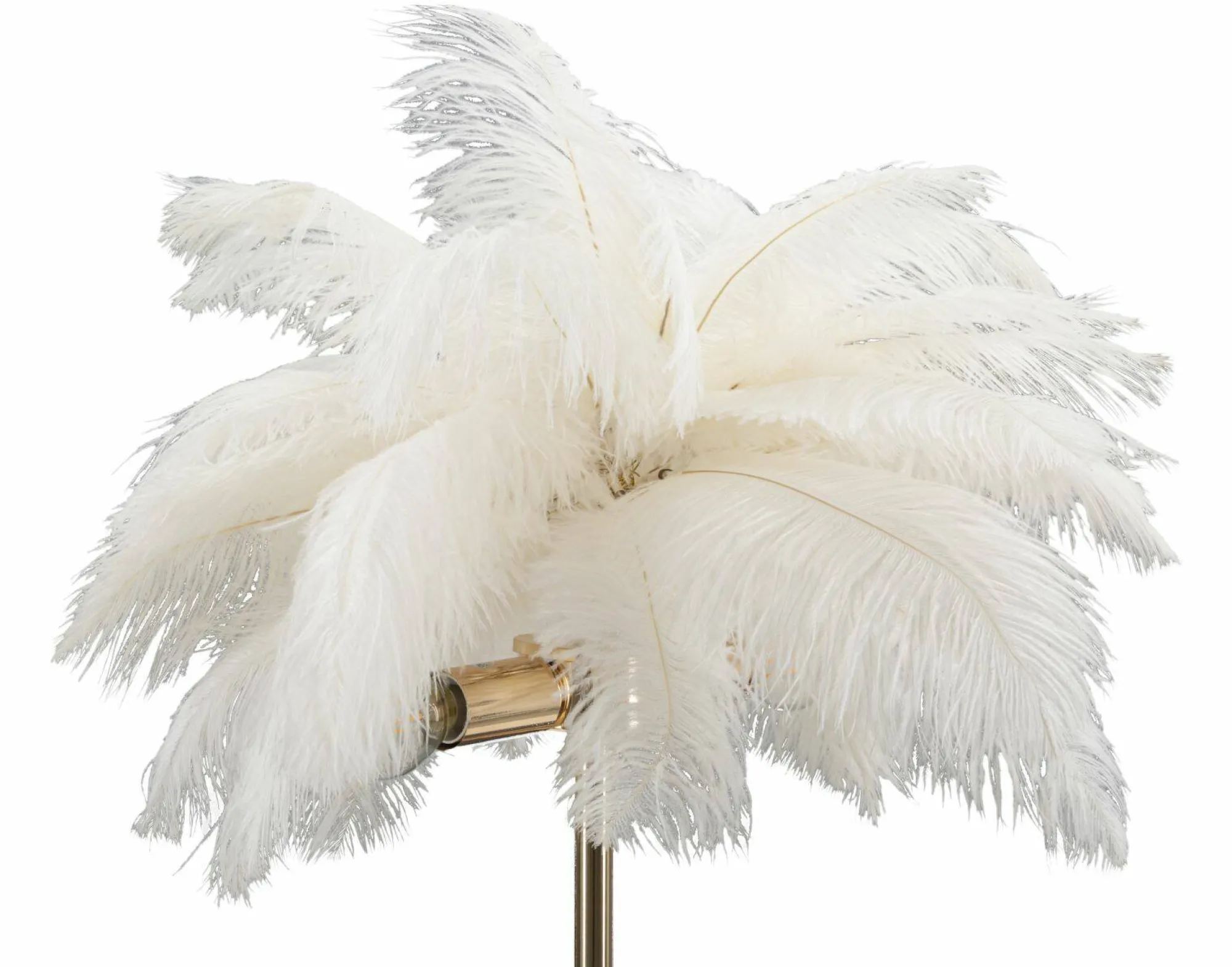 Lampada da tavolo Sinopia, Bianco e Oro, 40x40 h55 cm<Dmora Store