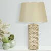 Lampada da tavolo Supreme, Bianco e Oro, 30x30 h48 cm<Dmora Hot