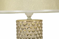 Lampada da tavolo Supreme, Bianco e Oro, 30x30 h48 cm<Dmora Hot