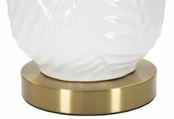Lampada da tavolo Trompe, 40x40 h70 cm, Bianco e Oro<Dmora Cheap