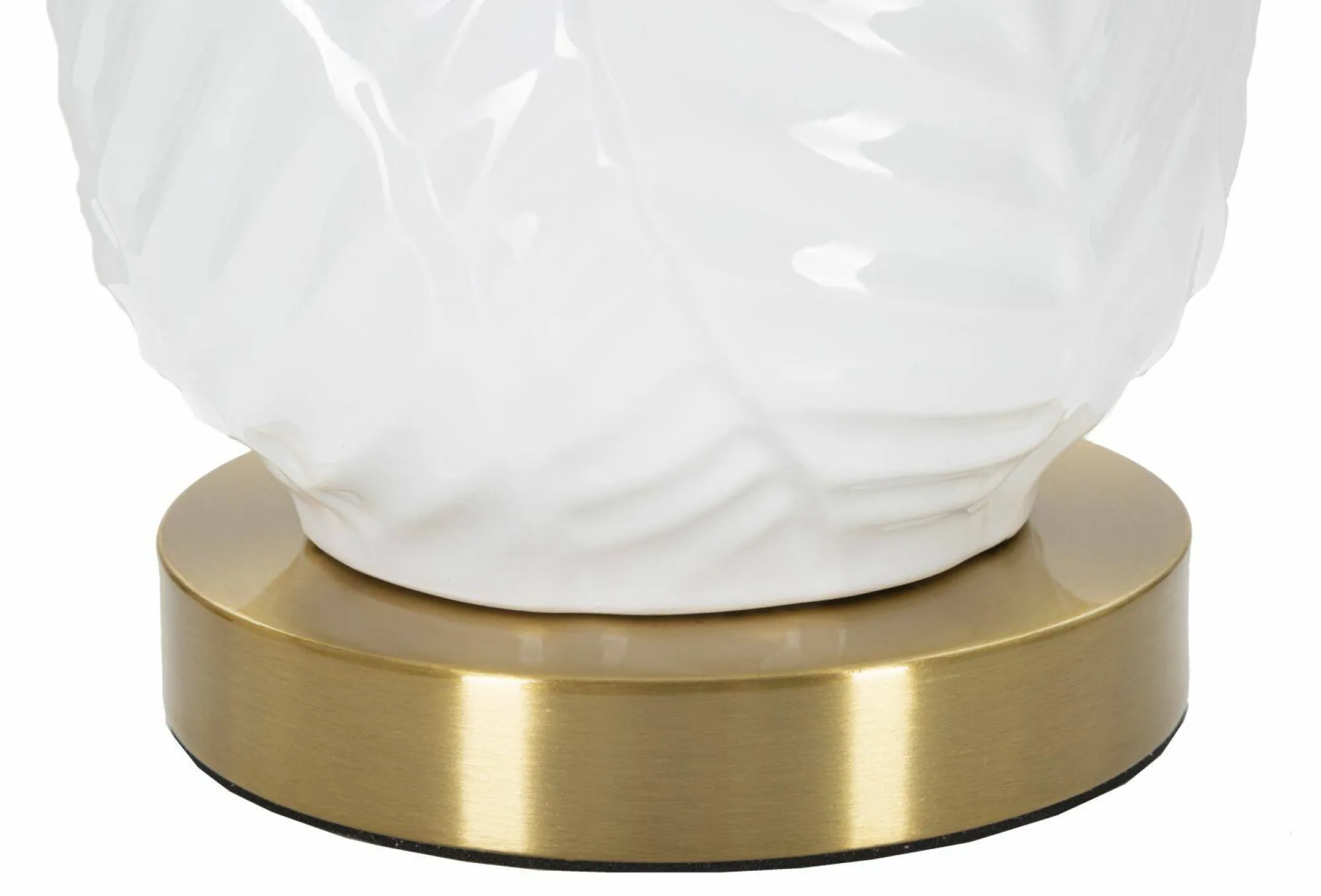 Lampada da tavolo Trompe, 40x40 h70 cm, Bianco e Oro<Dmora Cheap