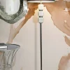 Lampada da terra Andevenno, 43x43 h163 cm, Bianco e Grigio<Dmora Clearance