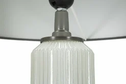 Lampada da terra Andevenno, 43x43 h163 cm, Bianco e Grigio<Dmora Clearance