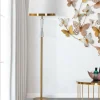 Lampada da terra Craquelure, 40x40 h153 cm, Bianco e Oro<Dmora Cheap