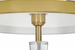 Lampada da terra Craquelure, 40x40 h153 cm, Bianco e Oro<Dmora Cheap