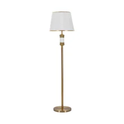 Lampada da terra Grisaille, 41x41 h160 cm, Bianco e Oro<Dmora Best Sale