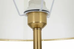 Lampada da terra Grisaille, 41x41 h160 cm, Bianco e Oro<Dmora Best Sale