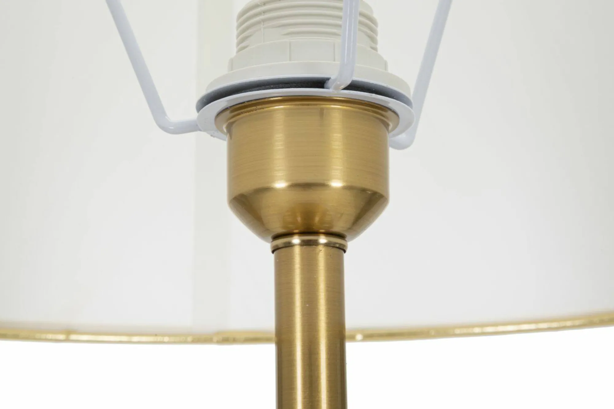 Lampada da terra Grisaille, 41x41 h160 cm, Bianco e Oro<Dmora Best Sale