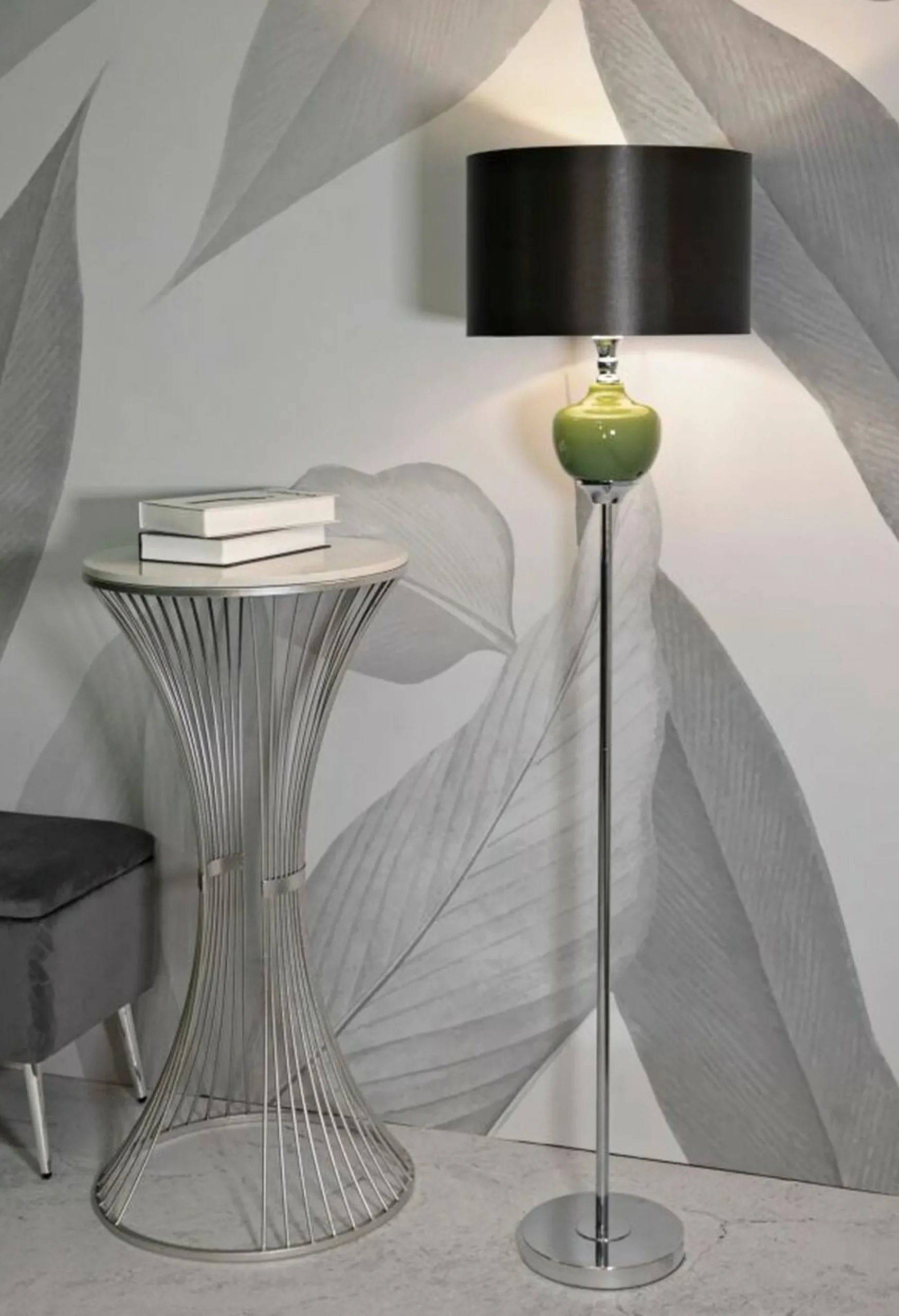 Lampada da terra Stiviere, 40x40 h160 cm, Verde e Grigio<Dmora Flash Sale