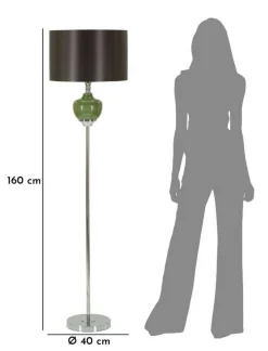 Lampada da terra Stiviere, 40x40 h160 cm, Verde e Grigio<Dmora Flash Sale