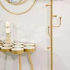 Lampada da terra Tano, 41x41 h173 cm, Bianco e Oro<Dmora Best Sale
