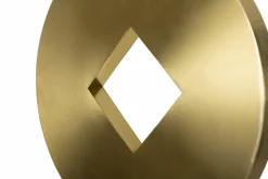 Lampada da terra Telero, 40x40 h151 cm, Bianco e Oro<Dmora Fashion