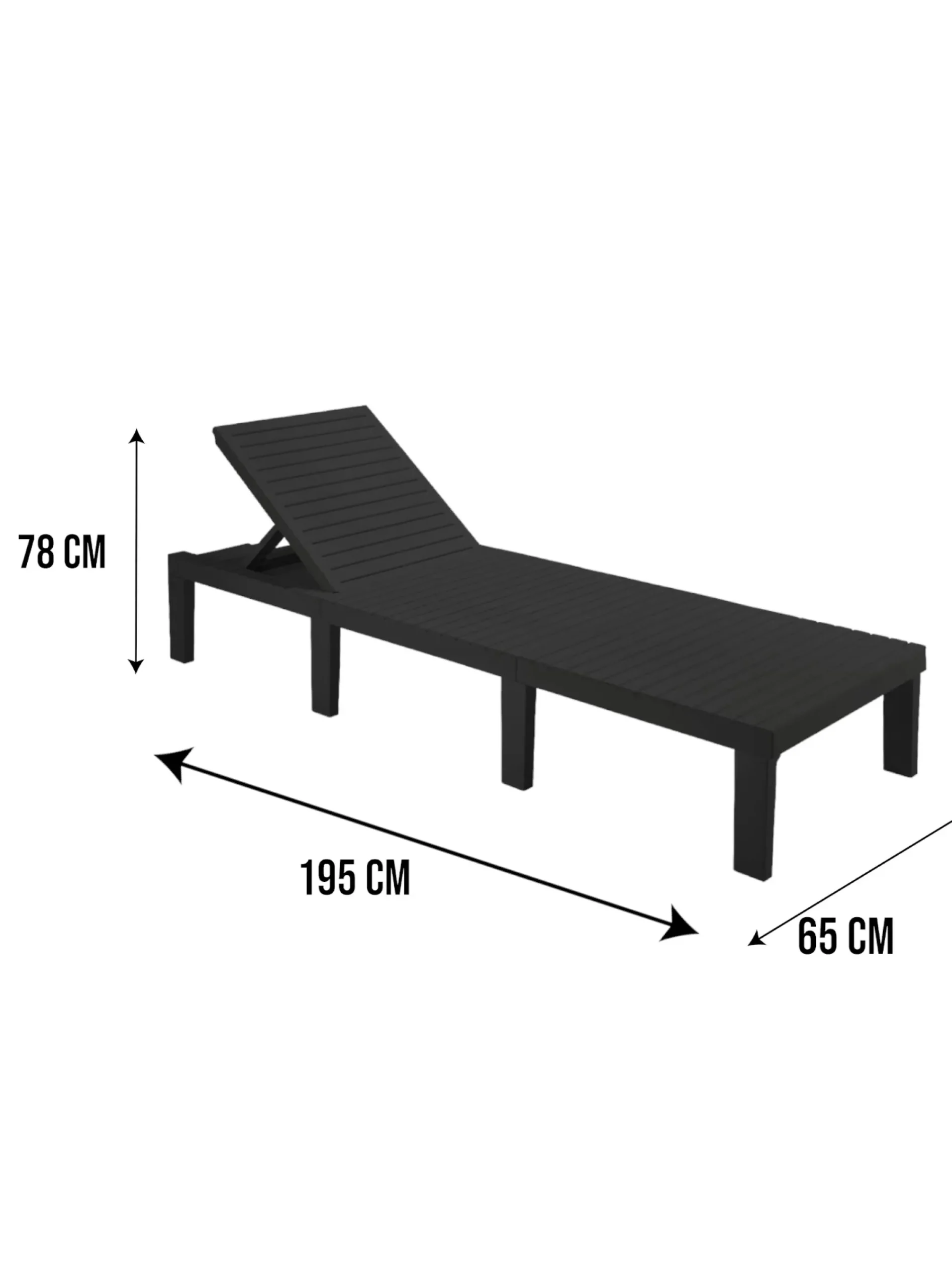 Lettino prendisole Ababahi, 195x65h78 cm,<Dmora Store