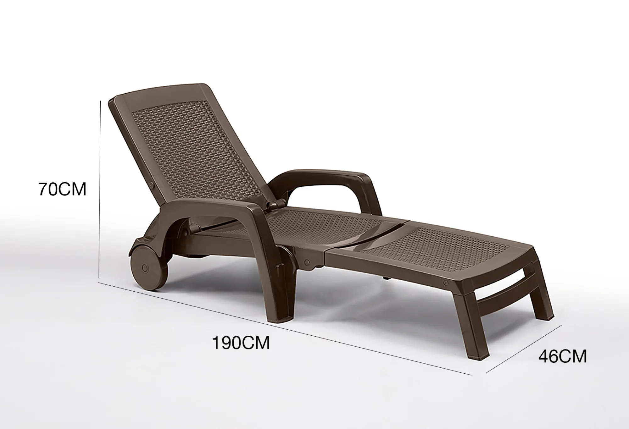 Lettino prendisole Abbie, 190x46h70 cm,<Dmora Cheap