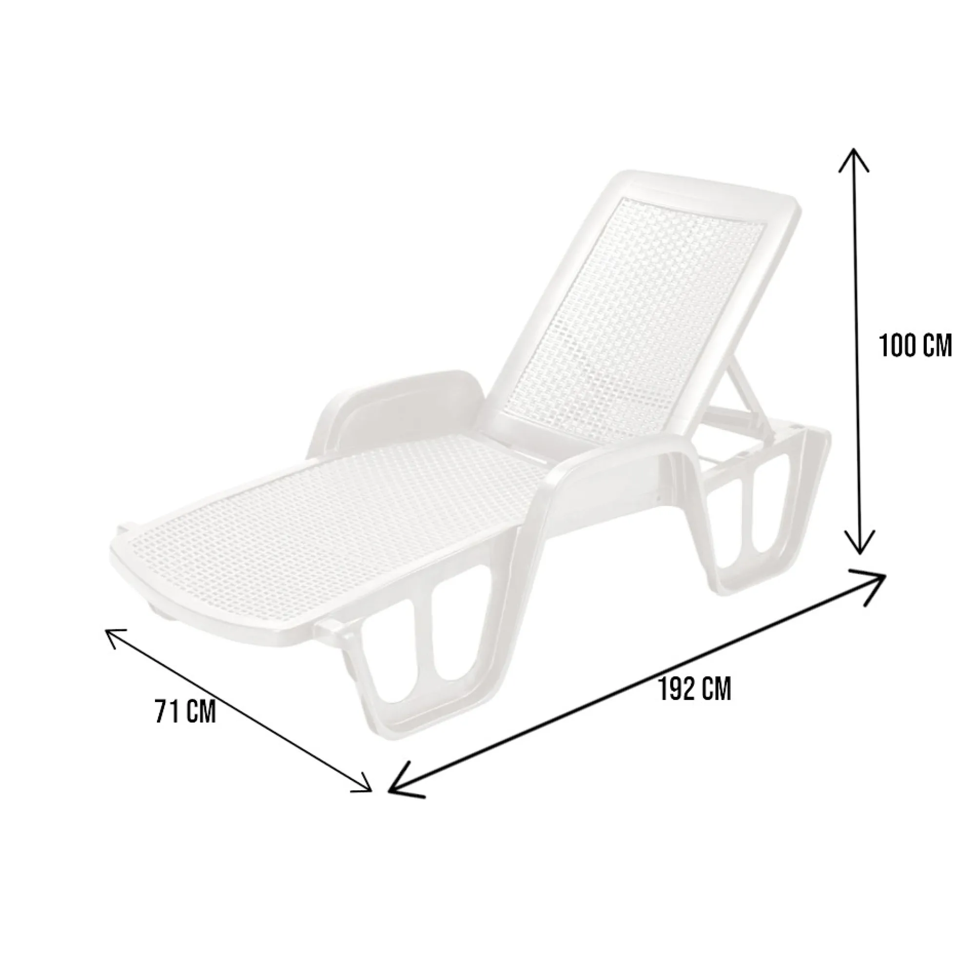 Lettino prendisole Alagaesia, 192x71h100 cm,<Dmora Discount