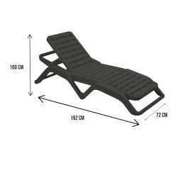 Lettino prendisole Anis, 192x72h100 cm,<Dmora Store