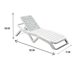 Lettino prendisole Anis, 192x72h100 cm,<Dmora Store