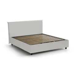 Letto alla francese Africa, adatto per materasso Cm 140x190,<Dmora Shop