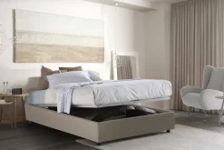 Letto alla francese Akemi, con materasso Cm 140x190 incluso,<Dmora Sale