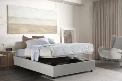 Letto alla francese Aladino, adatto per materasso Cm 140x190,<Dmora Clearance