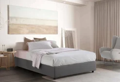 Letto alla francese Alaksir, con materasso Cm 140x200 incluso,<Dmora Clearance