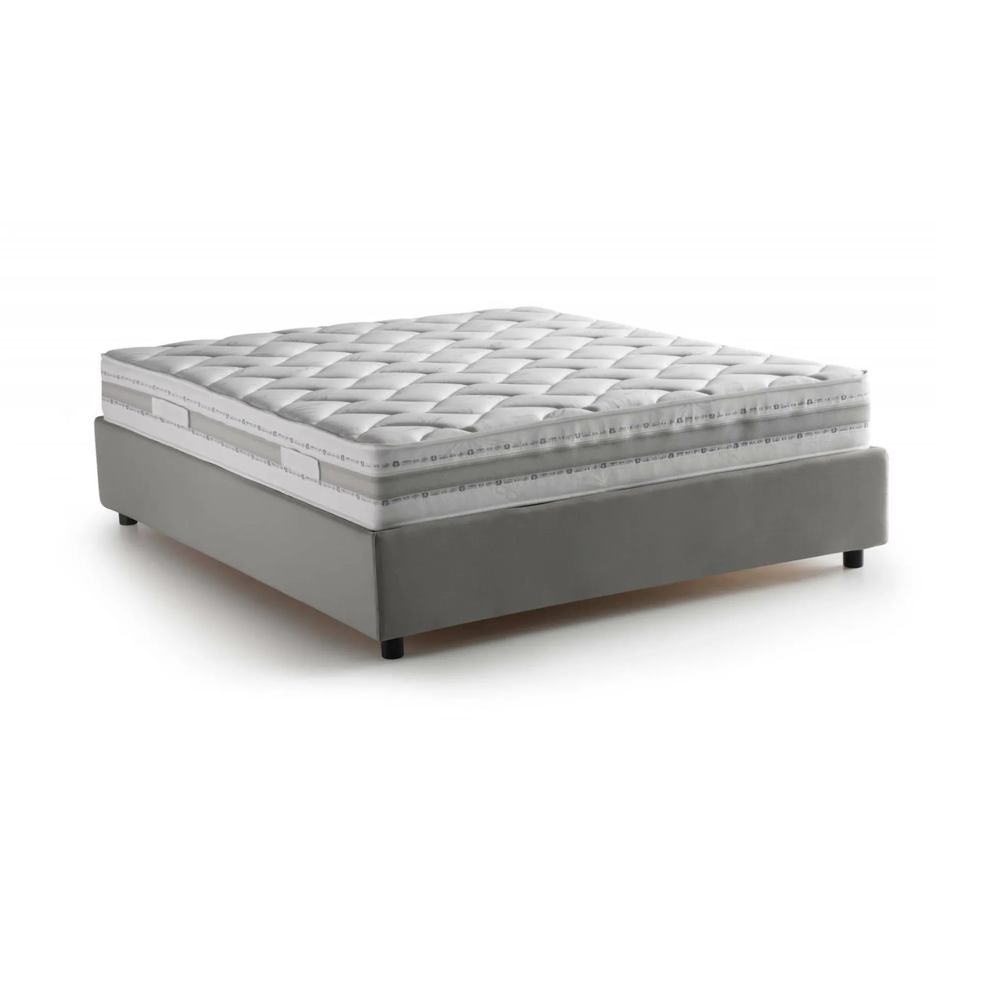 Letto alla francese Alaksir, con materasso Cm 140x200 incluso,<Dmora Clearance