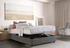 Letto alla francese Alaksir, con materasso Cm 140x200 incluso,<Dmora Clearance