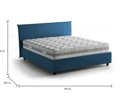 Letto alla francese Alion, con materasso Cm 140x190 incluso,<Dmora Outlet