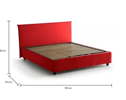 Letto alla francese Alvacus, adatto per materasso Cm 140x200,<Dmora Cheap