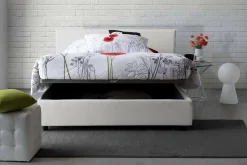 Letto alla francese Alvacus, adatto per materasso Cm 140x200,<Dmora Clearance
