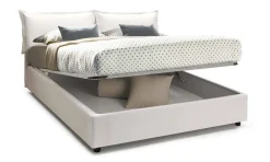 Letto alla francese Amelh, adatto per materasso Cm 140x190,<Dmora Cheap