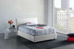 Letto alla francese Angelic, adatto per materasso Cm 140x190,<Dmora Store