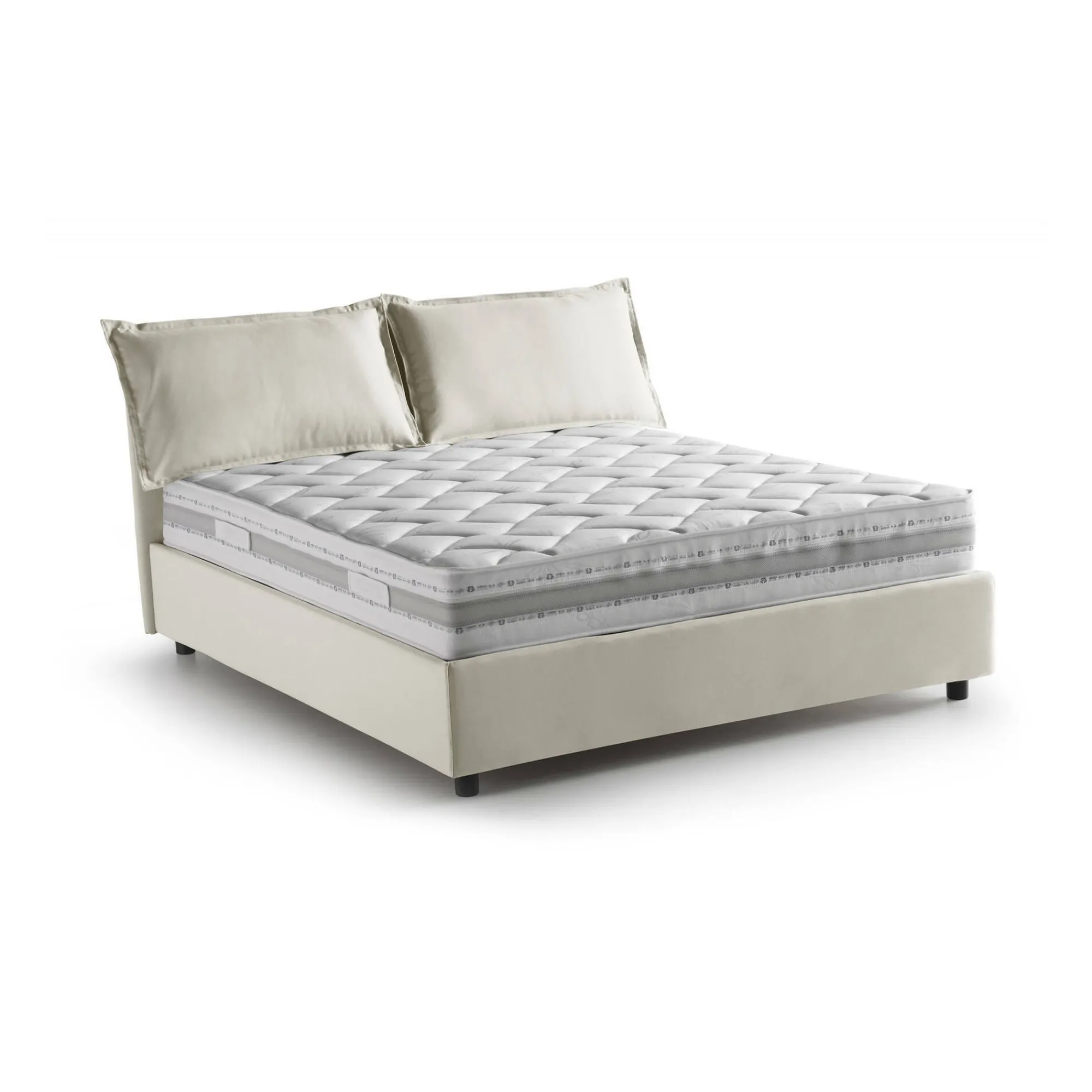 Letto alla francese Arden, con materasso Cm 140x190 incluso,<Dmora Clearance
