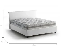Letto alla francese Aros, con materasso Cm 140x200 incluso,<Dmora Best Sale
