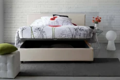 Letto alla francese Aros, con materasso Cm 140x200 incluso,<Dmora Sale