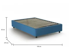 Letto alla francese Arvic, adatto per materasso Cm 140x200,<Dmora Clearance