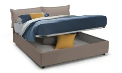 Letto alla francese Asler, adatto per materasso Cm 140x200,<Dmora Cheap