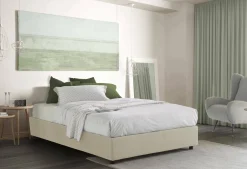 Letto alla francese Attilino, adatto per materasso Cm 140x190,<Dmora Hot