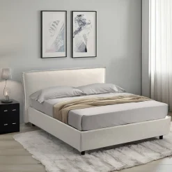 Letto alla francese Bronte, Adatto a materasso Cm 120x190,<Dmora Hot